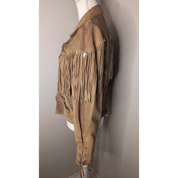 Vintage Learsi lg western leather fringe jacket - Picture 6 of 15